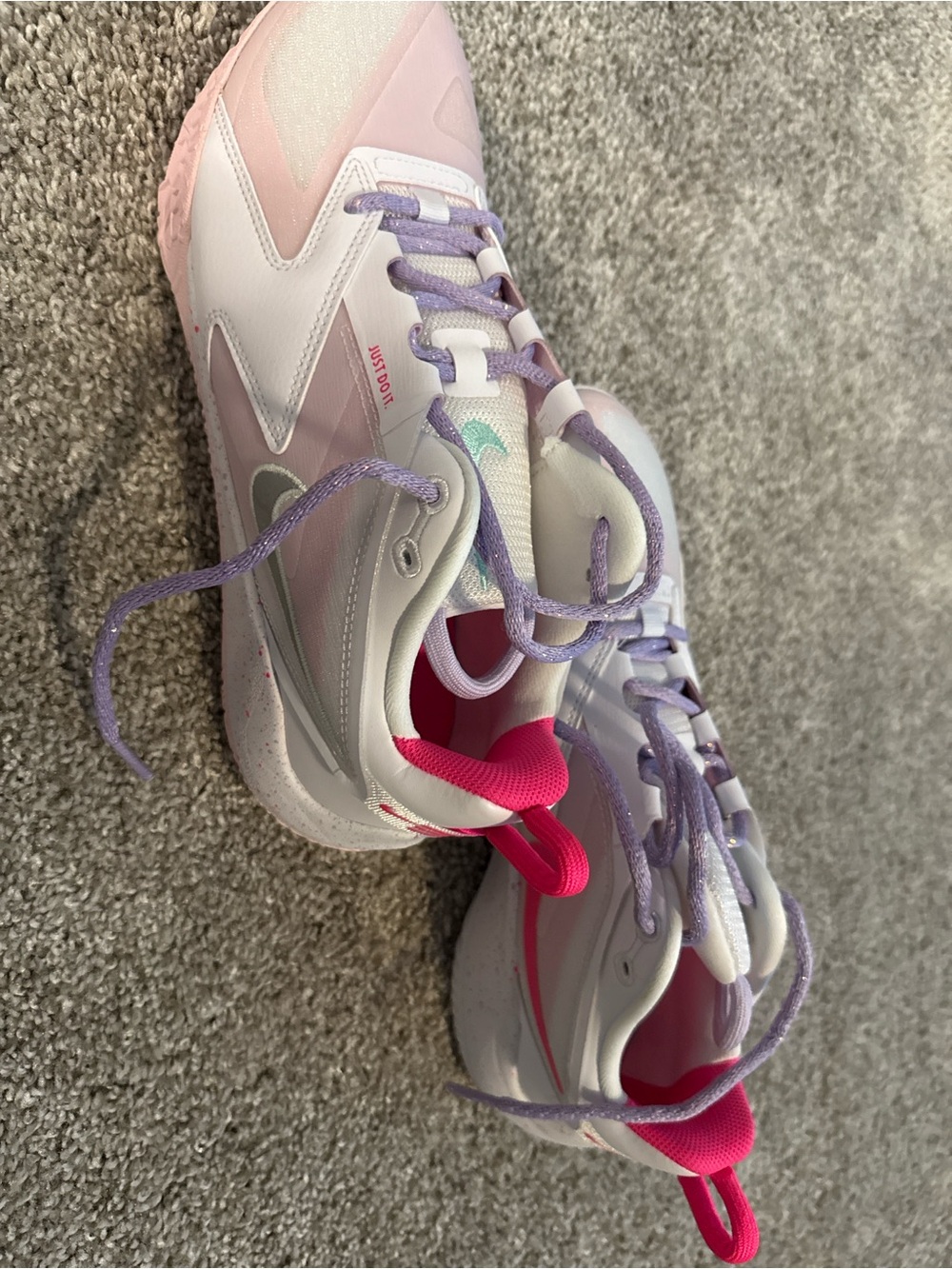 Nike Women’s Air Zoom Hyperfqce 3 SE White, Pink & Lavender Athletic Sneakers